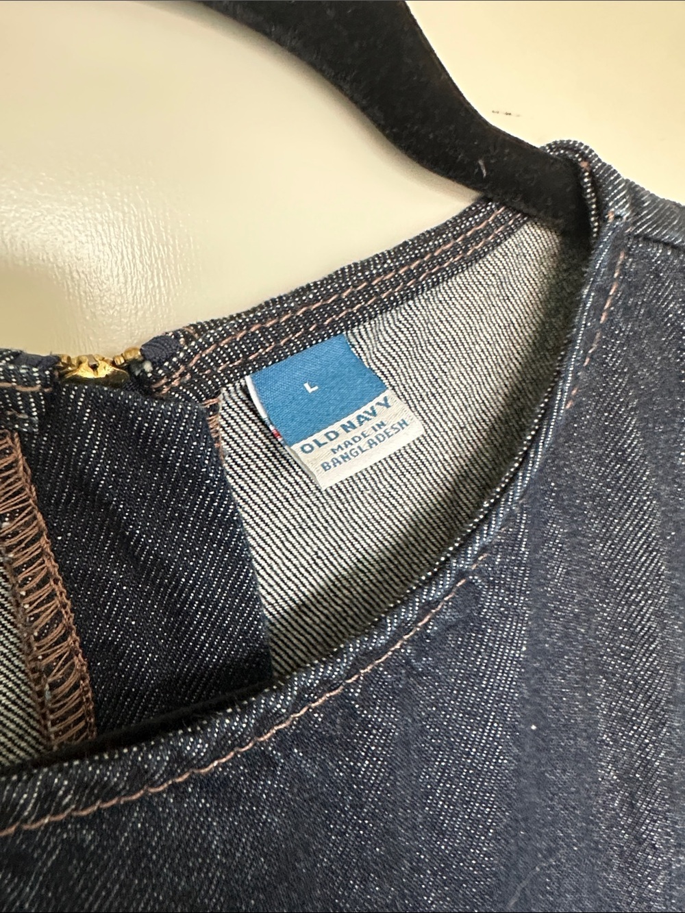 Old Navy Dark Denim Short Sleeve Mini Dress - Dark Blue - Picture 2 of 5